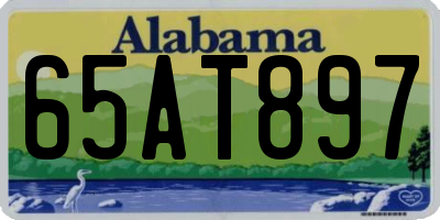 AL license plate 65AT897