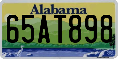 AL license plate 65AT898