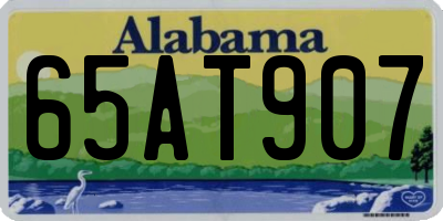 AL license plate 65AT907