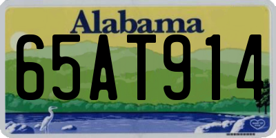 AL license plate 65AT914