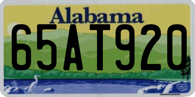 AL license plate 65AT920