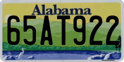AL license plate 65AT922