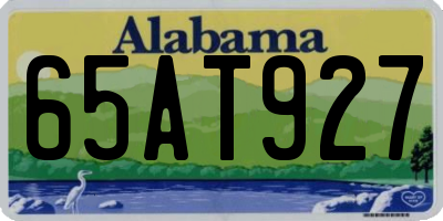 AL license plate 65AT927
