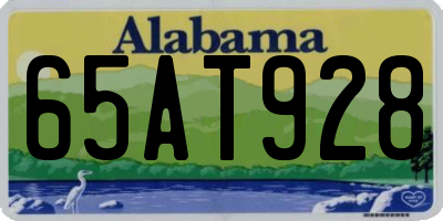 AL license plate 65AT928