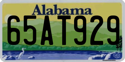 AL license plate 65AT929