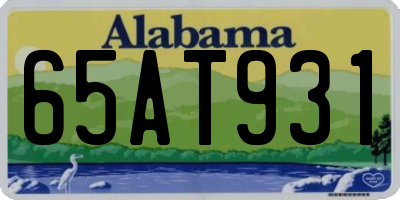 AL license plate 65AT931