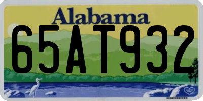 AL license plate 65AT932