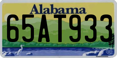 AL license plate 65AT933