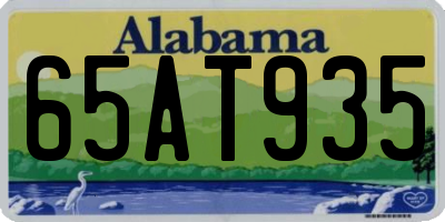 AL license plate 65AT935