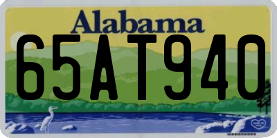 AL license plate 65AT940