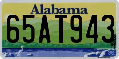 AL license plate 65AT943