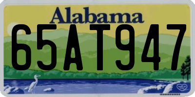 AL license plate 65AT947