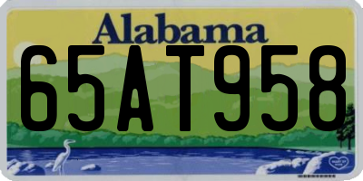 AL license plate 65AT958
