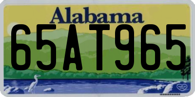 AL license plate 65AT965