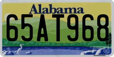 AL license plate 65AT968