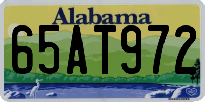 AL license plate 65AT972