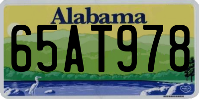 AL license plate 65AT978