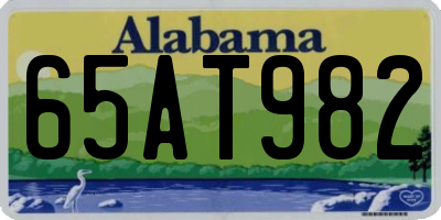 AL license plate 65AT982