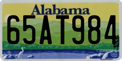 AL license plate 65AT984