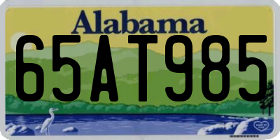 AL license plate 65AT985
