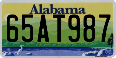 AL license plate 65AT987