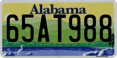 AL license plate 65AT988