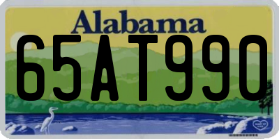 AL license plate 65AT990