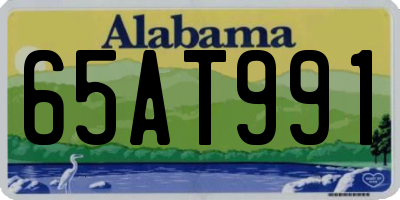 AL license plate 65AT991