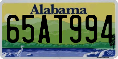 AL license plate 65AT994