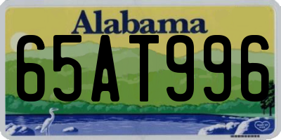 AL license plate 65AT996