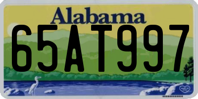 AL license plate 65AT997