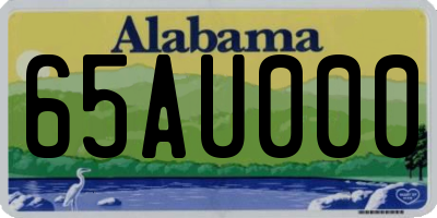 AL license plate 65AU000