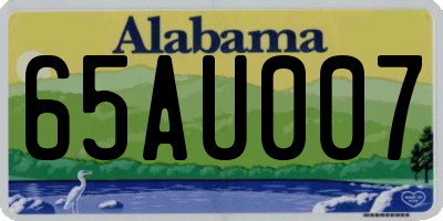 AL license plate 65AU007