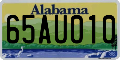 AL license plate 65AU010