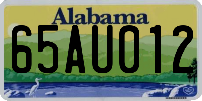 AL license plate 65AU012