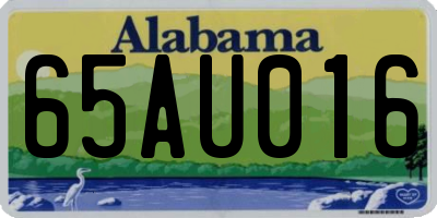 AL license plate 65AU016