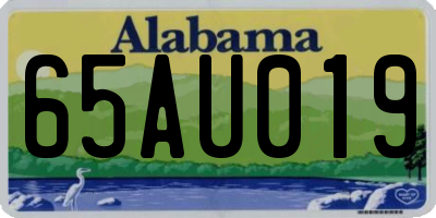 AL license plate 65AU019
