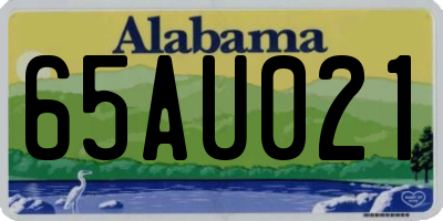 AL license plate 65AU021