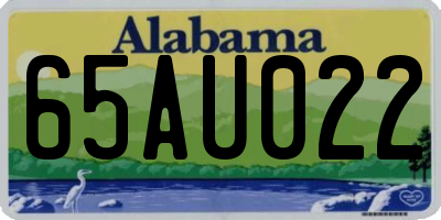 AL license plate 65AU022