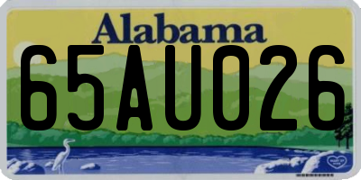 AL license plate 65AU026