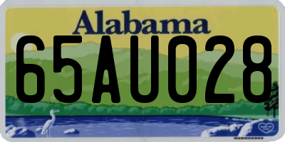 AL license plate 65AU028