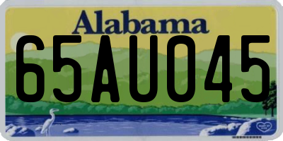AL license plate 65AU045