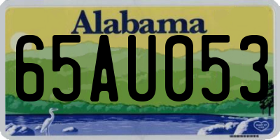 AL license plate 65AU053
