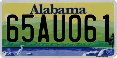 AL license plate 65AU061