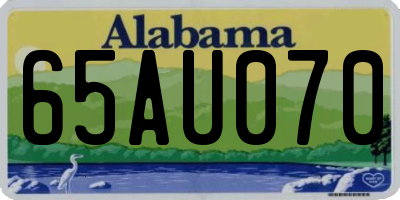 AL license plate 65AU070