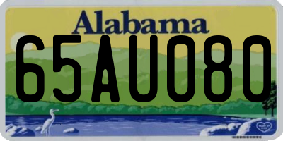 AL license plate 65AU080