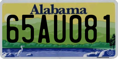 AL license plate 65AU081