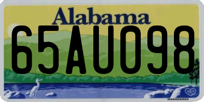 AL license plate 65AU098