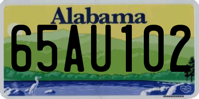 AL license plate 65AU102