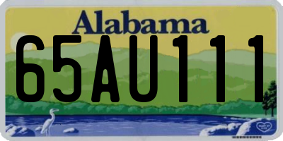 AL license plate 65AU111